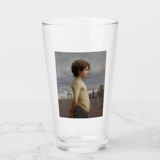 Jongen bij de Beach (door Jules Bastien-Lepage) Glas (Voorkant)