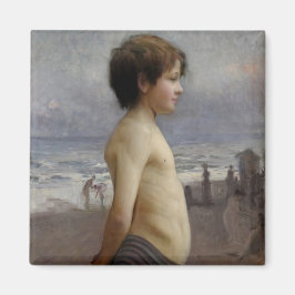 Jongen bij de Beach (door Jules Bastien-Lepage) Magneet