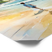 Jongen bij de Zee Waterverf Poster (Hoek)