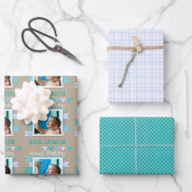 Jongen Birthday Aqua en Blue Scrapbook