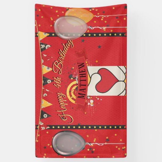 Jongen! Birthday Banner (Verticaal)