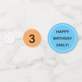 Jongen Birthday Blue Cat Party Decoration Confetti (Achterkanten)