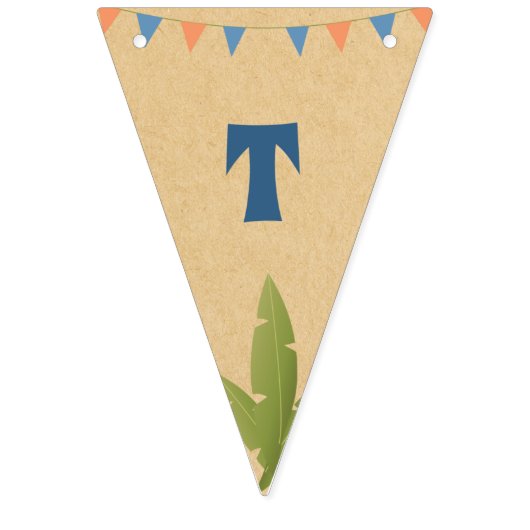 Jongen Birthday - Dinosaur Stomp Party Flags 2 Vlaggetjes (Derde vlag)