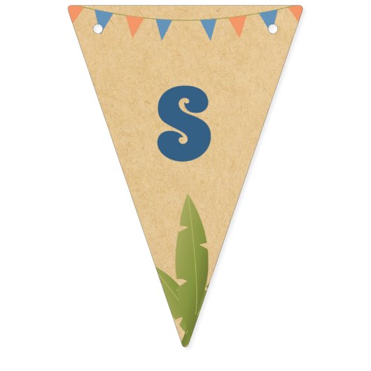 Jongen Birthday - Dinosaur Stomp Party Flags 2 Vlaggetjes (Tweede vlag)