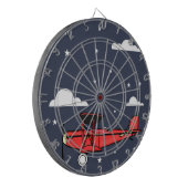 Jongen Birthday Gift, Boys Room Decor, Red Airplan Dartbord (Voorkant Links)