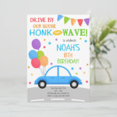 Jongen Birthday Parade nodigt uit om te rijden op  Kaart (Staand voorkant)