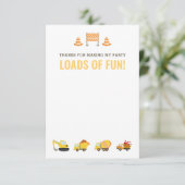 Jongen Birthday Party Bedankkaart (Staand voorkant)