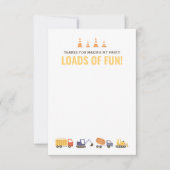 Jongen Birthday Party Bedankkaart (Voorkant)