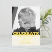 Jongen Birthday Party Foto-uitnodigingen Kaart (Staand voorkant)