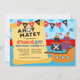 Jongen: Birthday Party Invitation Kaart