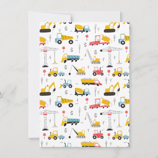 Jongen Birthday Party Kaart (Achterkant)