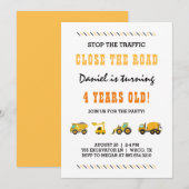 Jongen Birthday Party Kaart (Voorkant / Achterkant)