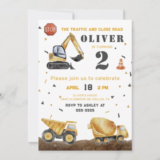 Jongen Birthday Party Kaart (Voorkant)