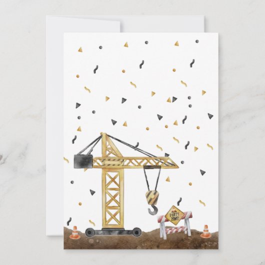 Jongen Birthday Party Kaart (Achterkant)