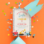 Jongen Birthday Party Kaart<br><div class="desc">Viel de speciale dag van je kleine met deze moderne bouwvrachtwagen verjaardagsuitnodiging! Een leuke uitnodiging voor een verjaardagsfeestje voor een bouwkundig feest! Dit ontwerp bevat drie constructievoertuigen: een tractor, een graafmachine en een cementtruck langs de bodem van de kaart. De uitnodiging luidt "Stop het verkeer, sluit de weg!" met de...</div>