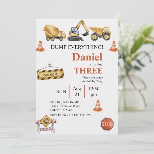 Jongen Birthday Party Kaart (Staand voorkant)