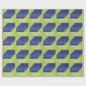 Jongen Birthday Party - Pop Art Brick Pattern Cadeaupapier (Vlak)