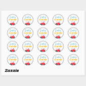 Jongen Birthday Party Ronde Sticker (Vel)