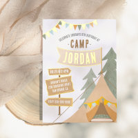 Jongen Birthday Party Shiny Camping Outdoor Advent