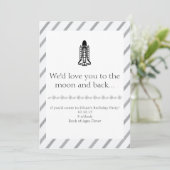 Jongen Birthday - raketschip Kaart (Staand voorkant)