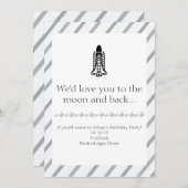 Jongen Birthday - raketschip Kaart (Voorkant / Achterkant)