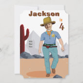 Jongen Birthday Sheriff voegt gezicht toe Kaart (Voorkant)