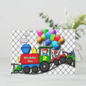 Jongen Birthday-uitnodiging - INSERT ZIJN LEEFTIJD Kaart (Staand voorkant)