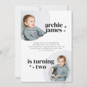 Jongen Birthday Uitnodiging met Arches (Voorkant)