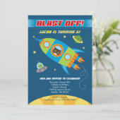Jongen Birthday-uitnodigingen Kaart (Staand voorkant)