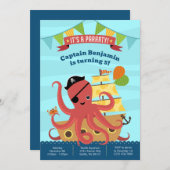 Jongen Birthday-uitnodigingen Kaart (Voorkant / Achterkant)