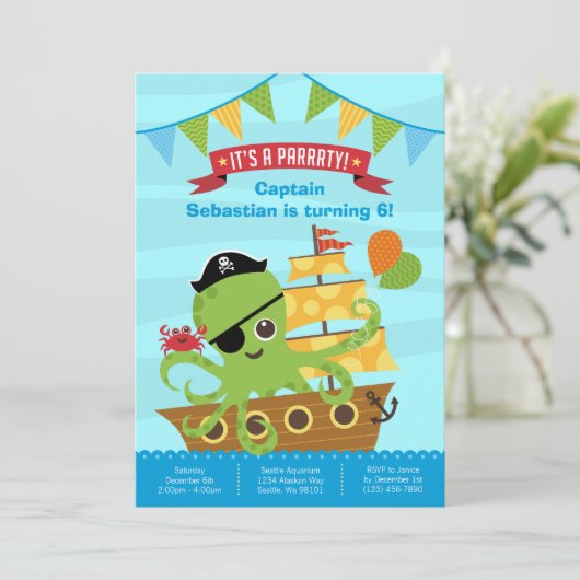 Jongen Birthday-uitnodigingen Kaart (Staand voorkant)