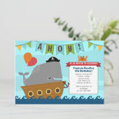 Jongen Birthday-uitnodigingen Kaart (Staand voorkant)