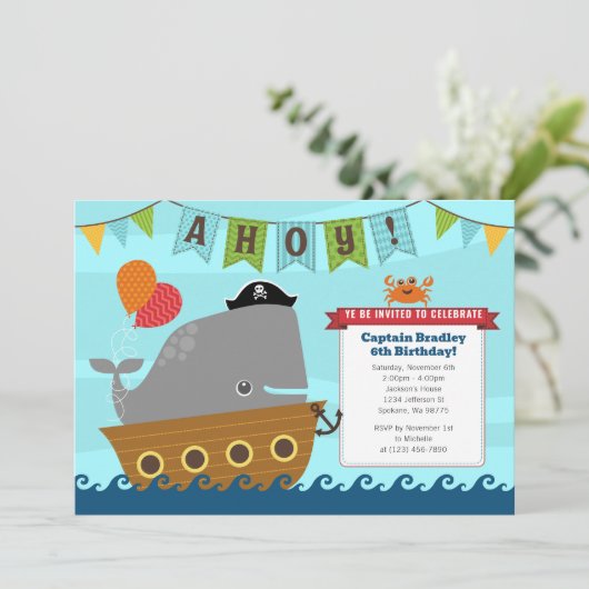 Jongen Birthday-uitnodigingen Kaart (Staand voorkant)