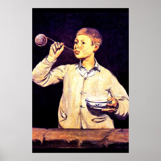 Jongen blaasjes, schilderij van Edouard Manet Poster (Voorkant)