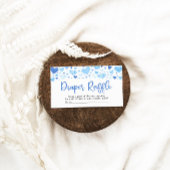 Jongen Blauw Hart Valentijn Baby shower Luier Raff Informatiekaartje