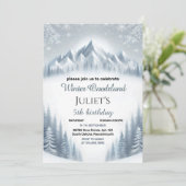 jongen blauw meisje sneeuw Winter Onederland 13e v Kaart (Staand voorkant)