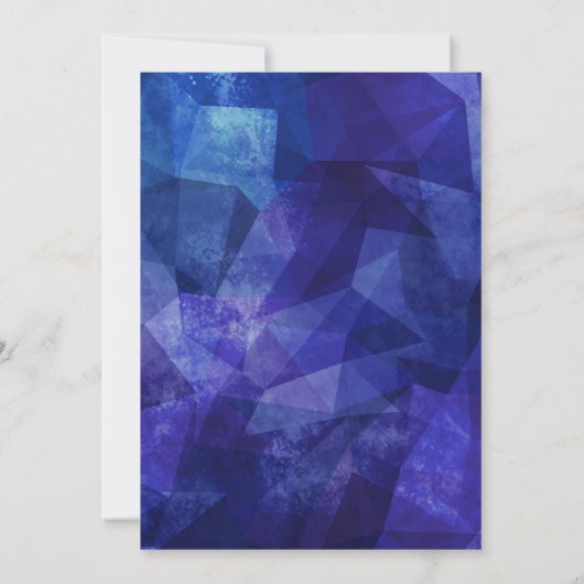 Jongen Blauw Paarse 16e Verjaardag Kaart (Achterkant)