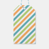 Jongen Blauwe Dinosaurus Verjaardagsfeestje Cadeaulabel (Achterkant)