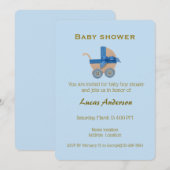 Jongen Blauwe Wandelwagen, Gouden Typografie op Cy Kaart (Voorkant / Achterkant)