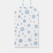 Jongen Blue Balloon Elephant Baby shower Dank je w Cadeaulabel (Achterkant)