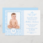 Jongen Blue Baptism-uitvindingen Kaart (Voorkant / Achterkant)