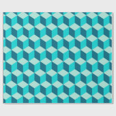 Jongen Blue Building Blocks naadloos patroon Cadeaupapier (Vlak)