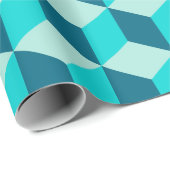 Jongen Blue Building Blocks naadloos patroon Cadeaupapier (Rol Hoek)