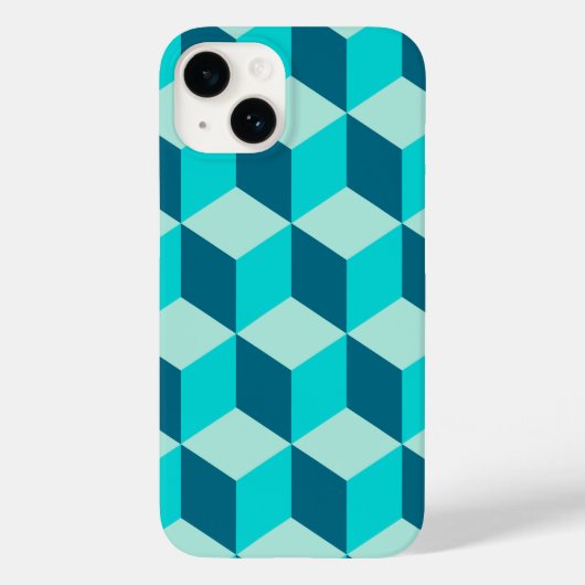 Jongen Blue Building Blocks naadloos patroon Case-Mate iPhone Case (Achterkant)