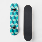 Jongen Blue Building Blocks naadloos patroon Persoonlijk Skateboard (Voorkant)