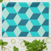 Jongen Blue Building Blocks naadloos patroon Theedoek (Gevouwen)