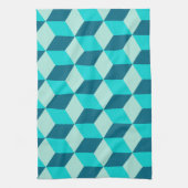 Jongen Blue Building Blocks naadloos patroon Theedoek (Verticaal)