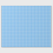 Jongen Blue Gingham Birthday Wrapping Paper Cadeaupapier (Vlak)