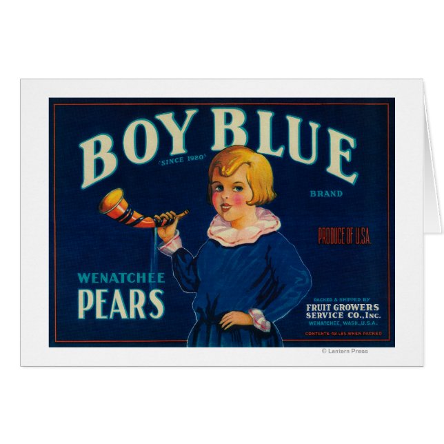 Jongen Blue Pear-etiket (Voorkant Horizontaal)