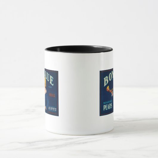 Jongen Blue Pear-etiket Mok (Midden)